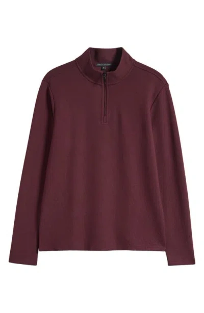 Robert Barakett Karuna Half Zip Pullover In Bordeaux