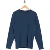 Robert Barakett Kentville Long Sleeve Crew Neck T-shirt In Night Teal