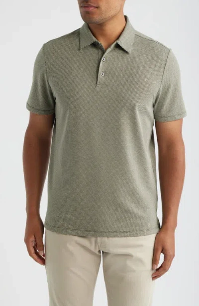 Robert Barakett Brightwood Slub Cotton Polo In Green