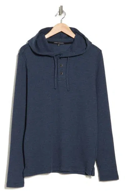 Robert Barakett Kylian Waffle Knit Hoodie In Blue Night