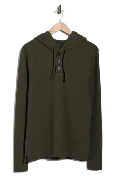 Robert Barakett Kylian Waffle Knit Hoodie In Green