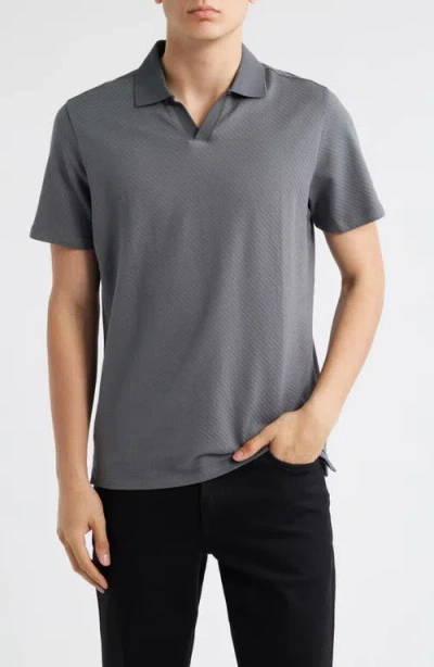 Robert Barakett Lake City Johnny Collar Polo In Gray