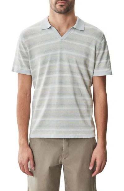 Robert Barakett Lesko Johnny Collar Polo Sweater In Olive