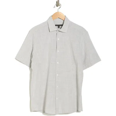 Robert Barakett Lorenzo Short Sleeve Cotton Button-up Shirt In Gray