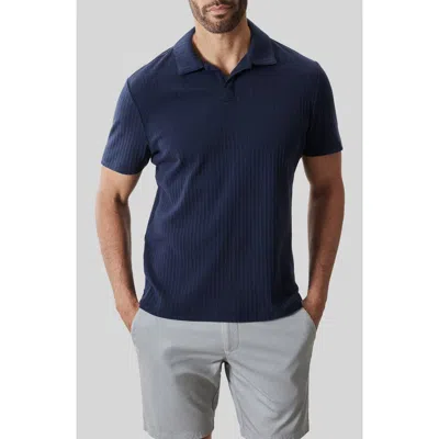 Robert Barakett Luca Johnny Collar Polo In Blue