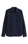 Robert Barakett Matthew Textured Button-up Shirt In Navy