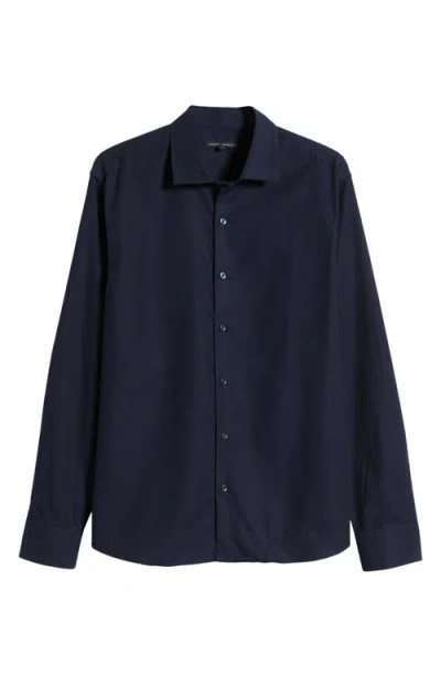 Robert Barakett Matthew Textured Button-up Shirt In Navy