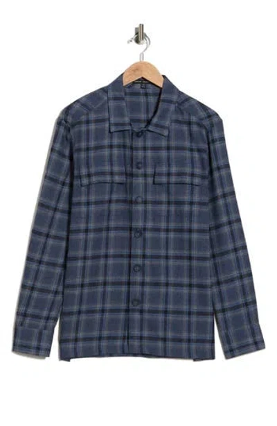 Robert Barakett Maverick Plaid Button-up Shirt In Blue