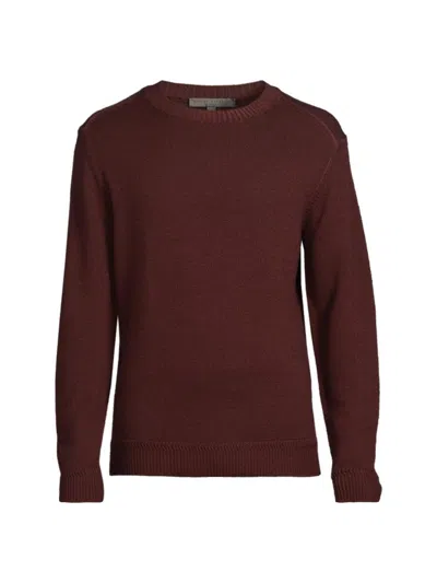 Robert Barakett Men's Bertona Crewneck Sweater In Burgundy