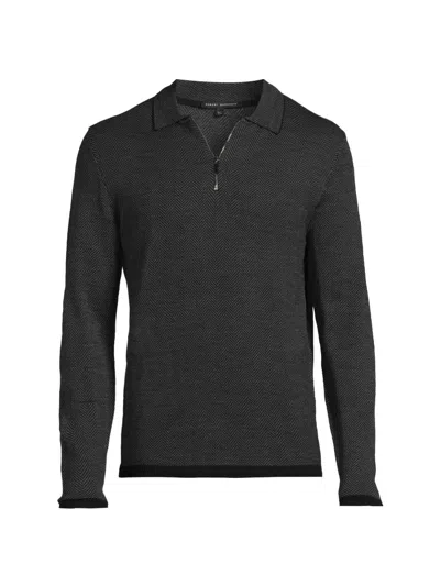 Robert Barakett Men's Forthill Half Zip Sweater In Black
