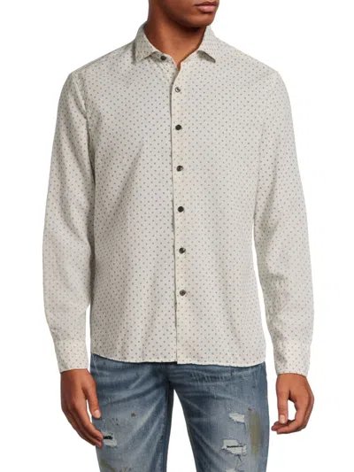 Robert Barakett Men's Livingstone Floral Cotton Shirt In Beige