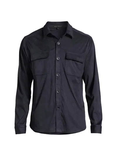 Robert Barakett Men's Renoir Patch Shirt In Blue