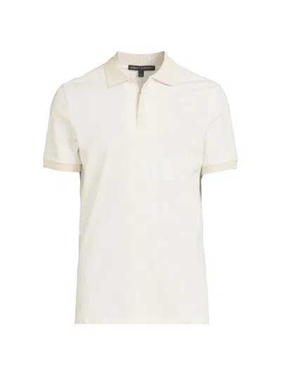 Robert Barakett Men's Whistler Covered-zip Polo Shirt In White