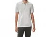 Robert Barakett Whistler Short Sleeve Covered Placket Polo In White