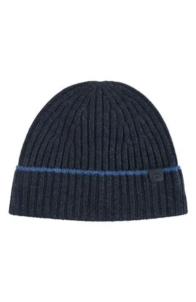 Robert Barakett Merino Wool Rib Knit Beanie In Black