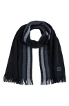 Robert Barakett Merino Wool Scarf In Black