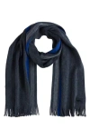 Robert Barakett Merino Wool Scarf In Gray