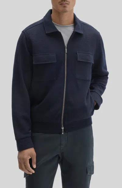 Robert Barakett Mezner Cropped Zip Jacket In Navy