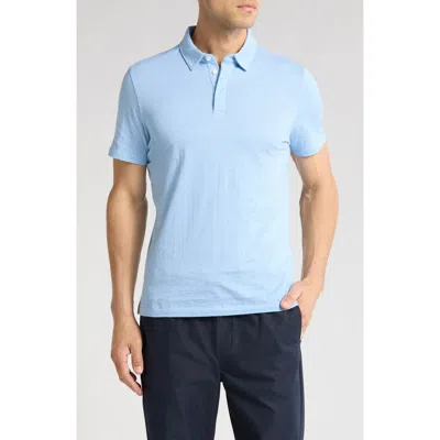 Robert Barakett Mirage Geo Jacquard Polo In Light Blue