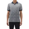 Robert Barakett Mission Hill Ombré Johnny Collar Polo In Blue/white/grey