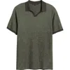 Robert Barakett Mission Hill Ombré Johnny Collar Polo In Hedge Green