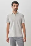Robert Barakett Modesto Short Sleeve Race Stripe Polo In Sand