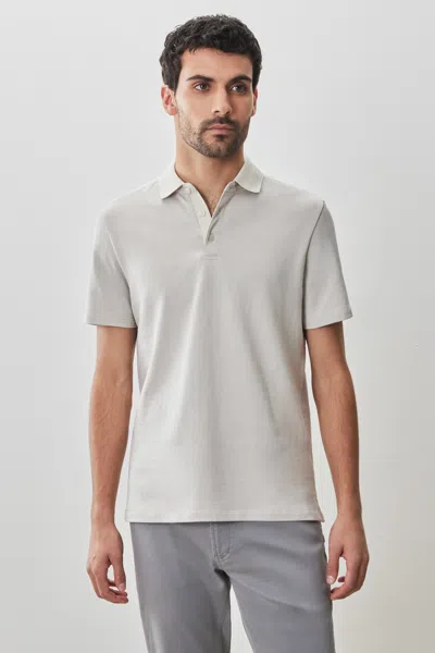 Robert Barakett Modesto Short Sleeve Race Stripe Polo In Sand