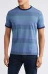 Robert Barakett Morning Lake Short Sleeve Crewneck T-shirt In Blue