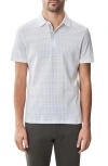 Robert Barakett Collins Stripe Johnny Collar Polo In White