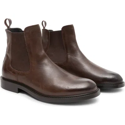 Robert Barakett Nathan Leather Chelsea Boot In Brown