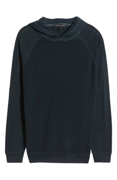 Robert Barakett Newbury Merino Wool Hoodie In Navy