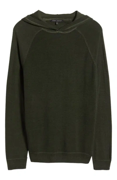 Robert Barakett Newbury Merino Wool Hoodie In Olive