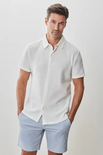 Robert Barakett Newman Short Sleeve Knit Shirt In White