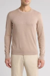 Robert Barakett Nordic Linen & Cotton Sweater In Tan