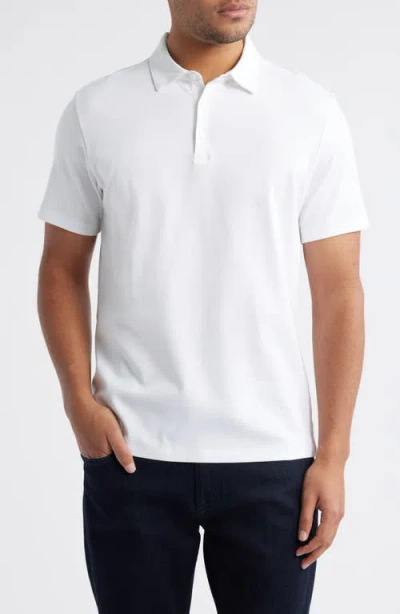 Robert Barakett Northpark Cotton Blend Polo In White