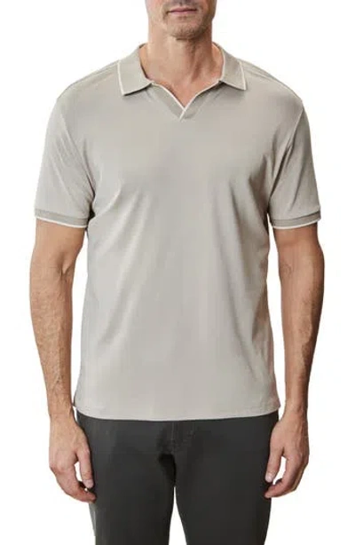 Robert Barakett Northpark Johnny Collar Polo In Brown