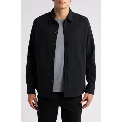 Robert Barakett Optus Double Sided Knit Overshirt In Black