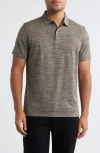 Robert Barakett Payne Space Dye Jacquard Polo In Gray