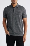 Robert Barakett Payne Space Dye Jacquard Polo In Gray