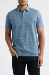 Robert Barakett Payne Space Dye Jacquard Polo In Blue