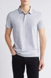 Robert Barakett Payne Space Dye Jacquard Polo In Grey