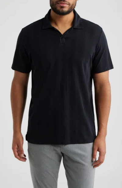 Robert Barakett Portmao Johnny Collar Polo In Black