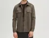 Robert Barakett Renoir Shirt Jacket In Soldier Green In Multi