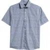 Robert Barakett Roland Short Sleeve Button-up Shirt In Blue