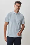 Robert Barakett Roscoe Short Sleeve Polo In Soft Teal