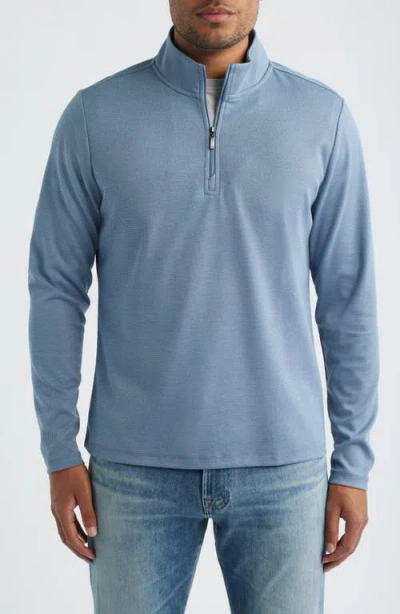 Robert Barakett Rupert Quarter Zip Pullover In Blue