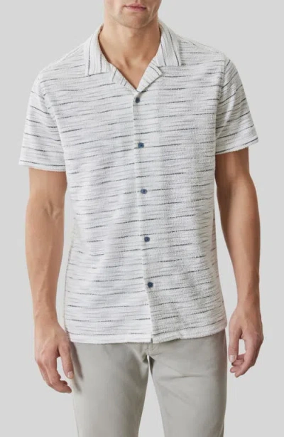 Robert Barakett Sage Short Sleeve Button-up Shirt In White