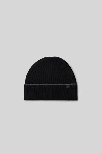 Robert Barakett Sale Andrew Merino Wool Rib Knit Hat In Black