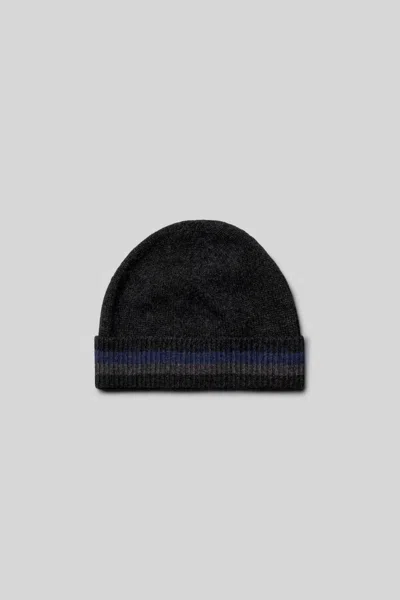 Robert Barakett Sale Scott Cashmere Knit Hat With Stripe In Black
