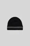 Robert Barakett Sale Scott Cashmere Knit Hat With Stripe In Black